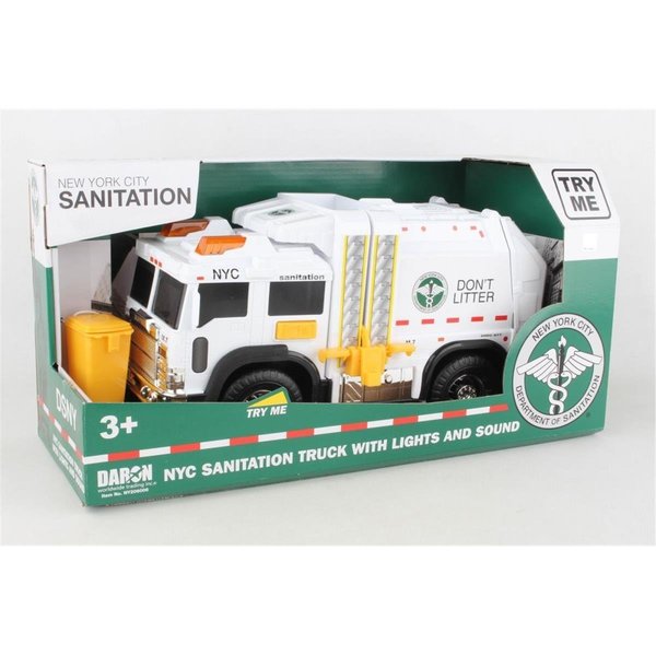 Daron Worldwide Trading Daron Worldwide Trading NY206006 7 x 12 in. NYC Sanitation Garbage Truck with Lights & Sound NY206006